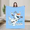 Frozen Olaf Cartoon  Blanket  Super Soft Novelty Plush Throw Blanket For Bedroom Airplane Travel Flannel Bedspread Bed Cover