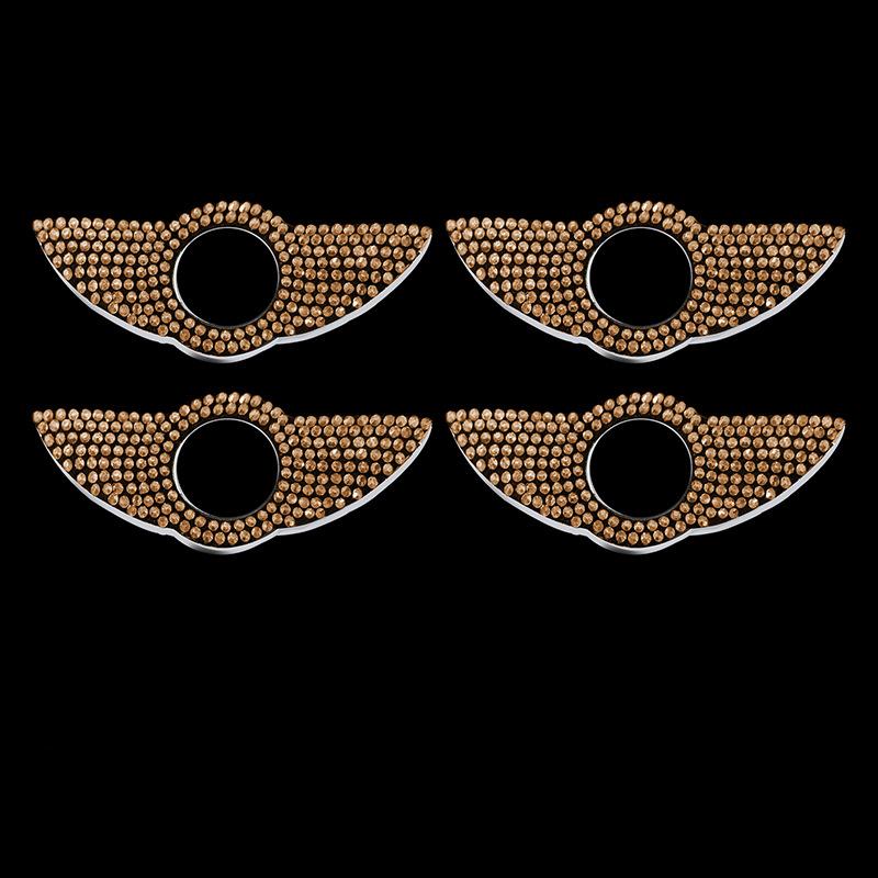 

Блестящие автомобильные внутренние дверные замки, отделка, тяга, болт, автосалон, стразы, универсальное украшение, автомобильные аксессуары шампанского