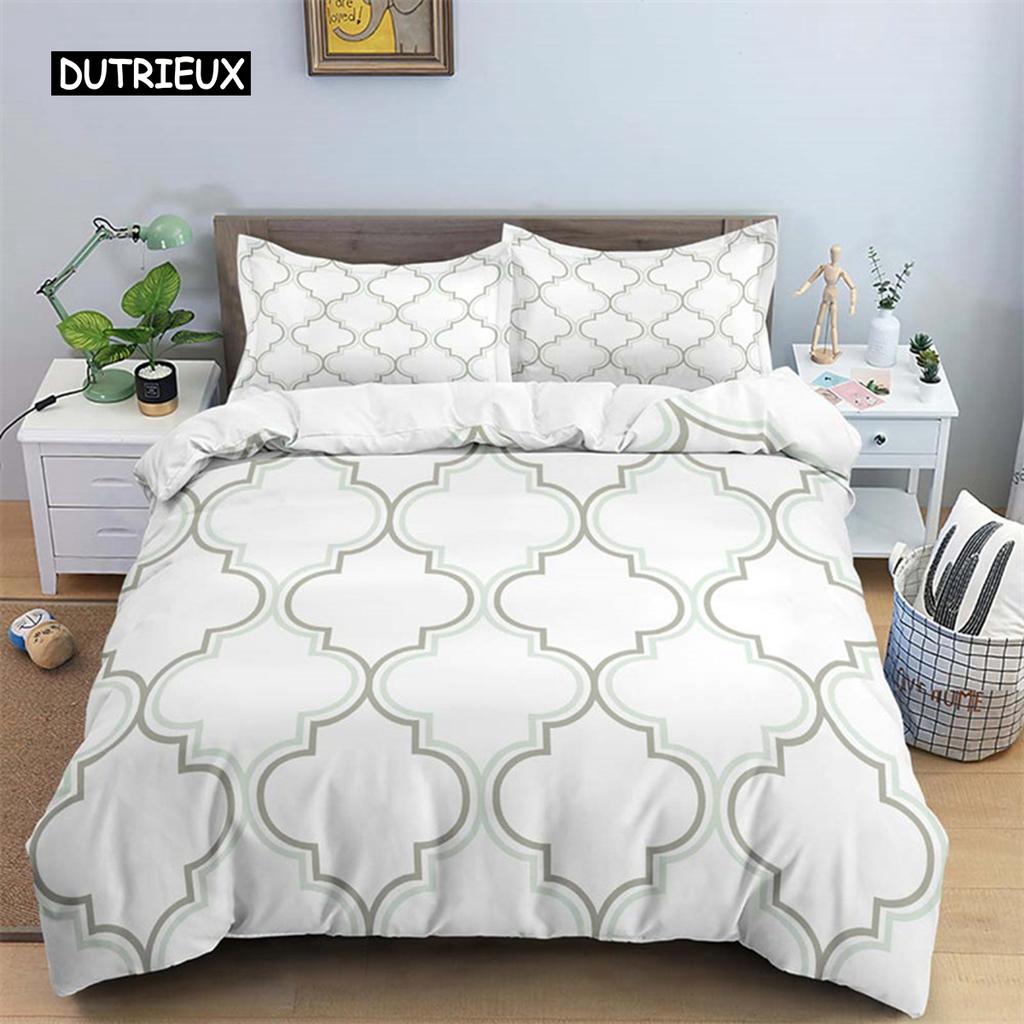 Waves Geometric Duvet Cover Abstract Bedding Set Twin King For Kids Adult Room Decor Microfiber Quilt Cover with 1/2 Pillowcases