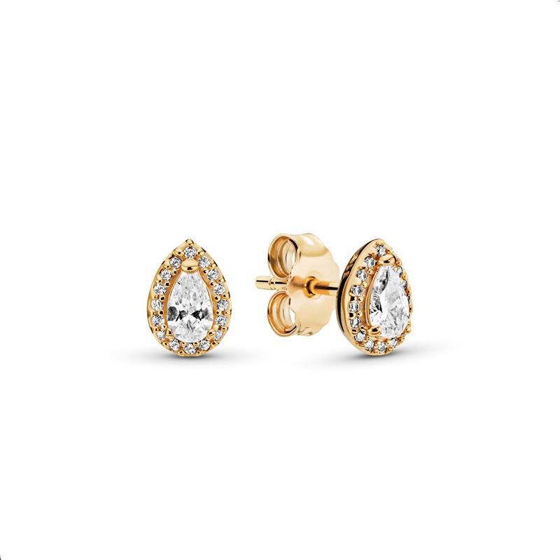 Earrings Silver Waterdrop Girl Woman Gift Presents Ear Jewelry Studs