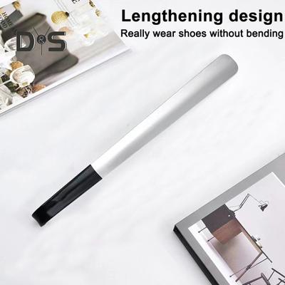 42CM Stainless Steel Shoe Horn Ergonomic Long Handle Pregnant Women Men Kids Seniors Boots Casual Sports Shoe Lifter Helper Long Dressing Stick Aid