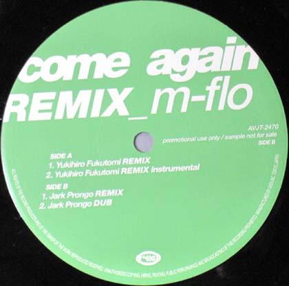 

12inch Record M-FLO - Come Again (Remix) AVJT2470 Avex Trax 2001 Japan Dance & Electronica Used