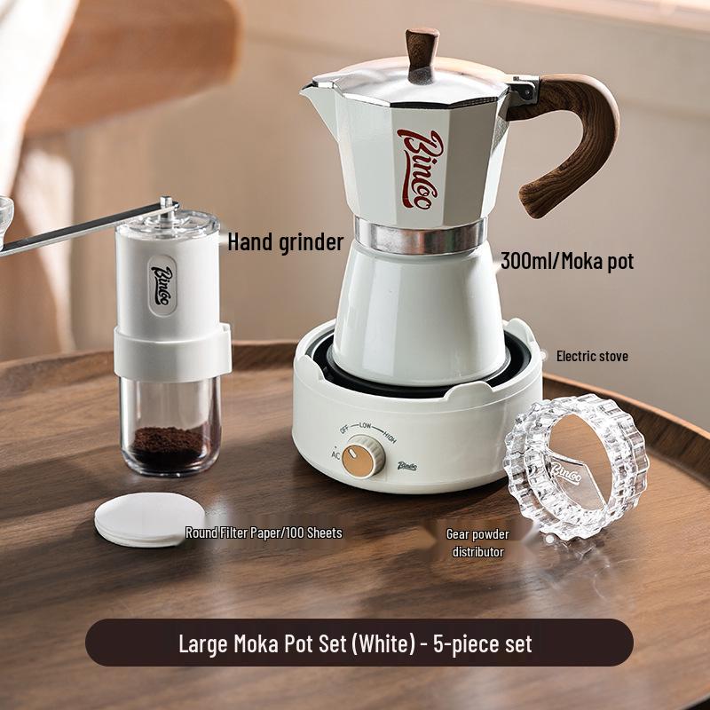 Bincoo Elektrický moka konvička Espresso kávovar - Malý italský kávovar pro domácnost