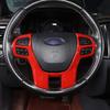 For Ford Ranger 2015-21 ABS Red Steering Wheel Frame Trim Car Accessories Cover