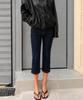 MOAA Slim Slit Denim Capri Pants (Jeanblue)