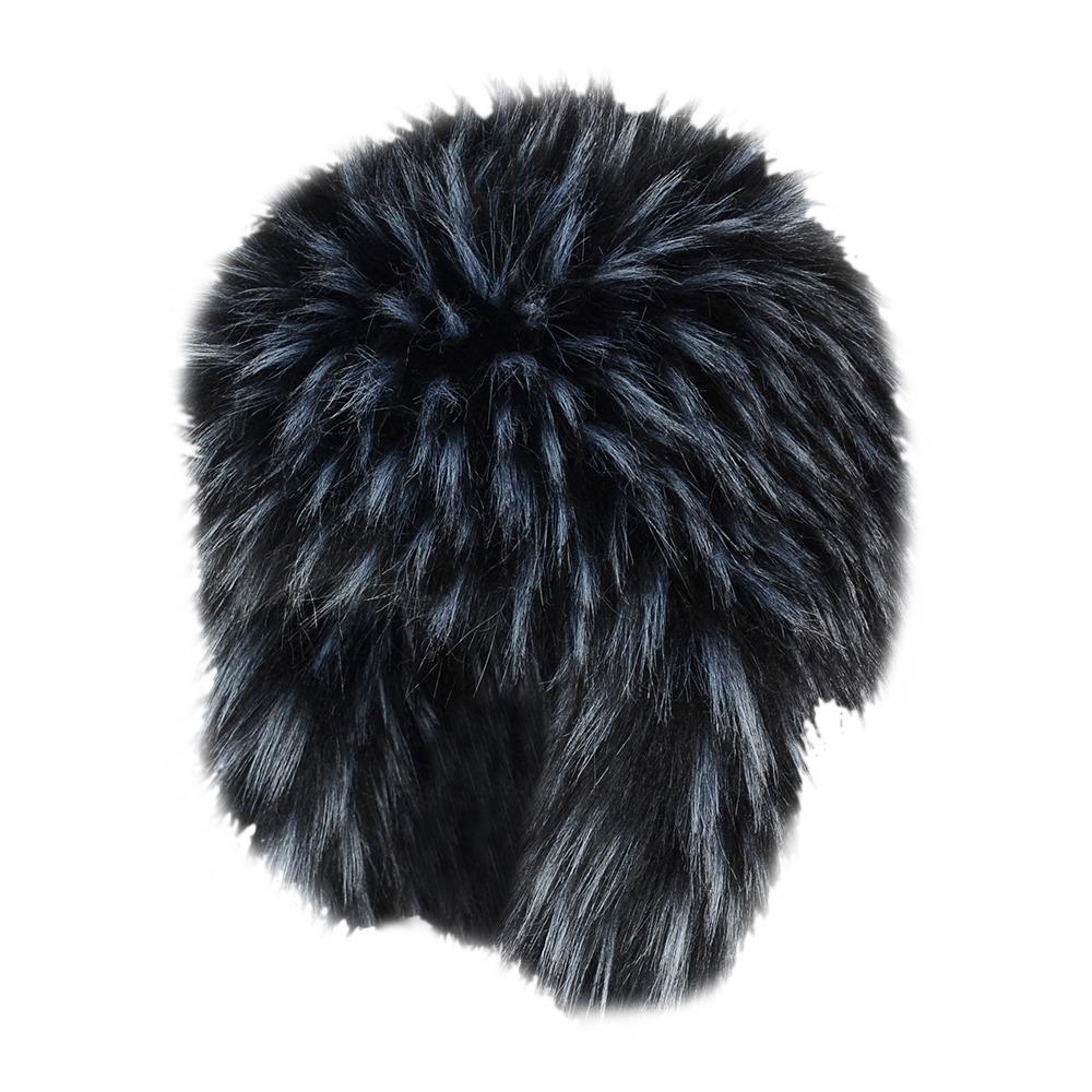 Faux Fur Bomber Hats Round Earflap Winter Round Earflap Cap  Winter Outdoor Activities Wear