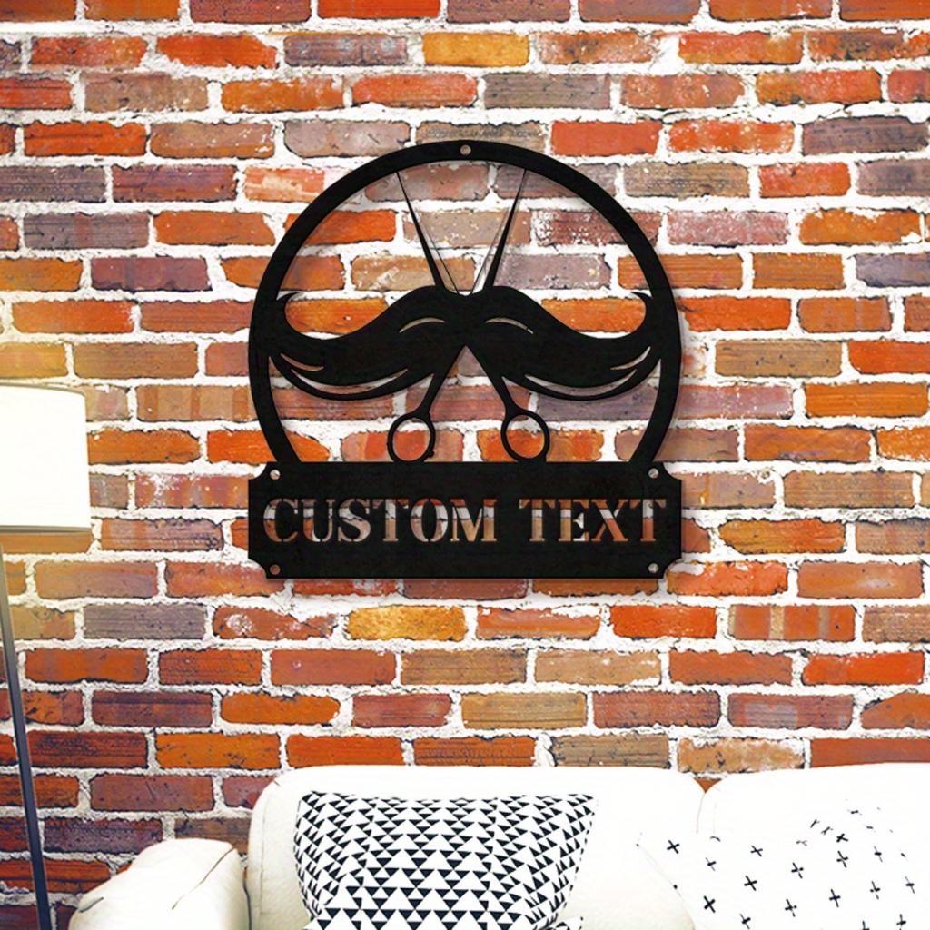 Retro Metal Barber Shop Sign - Custom Wall Decor Plaque, Handmade Multipurpose Art for Business