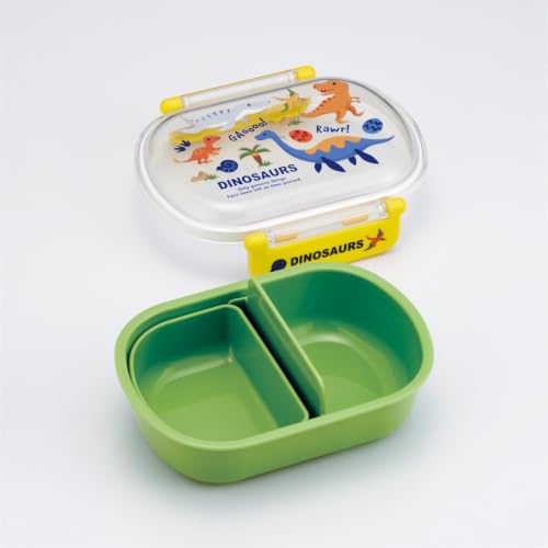Skater Children's Bento Box, Fluffy Lunch Box, 1 Tier, 360ml, Made in Japan, Dishwasher Safe, Microwave Safe, Dinosaur Dinosaur 26 Boys QAF2BA-A