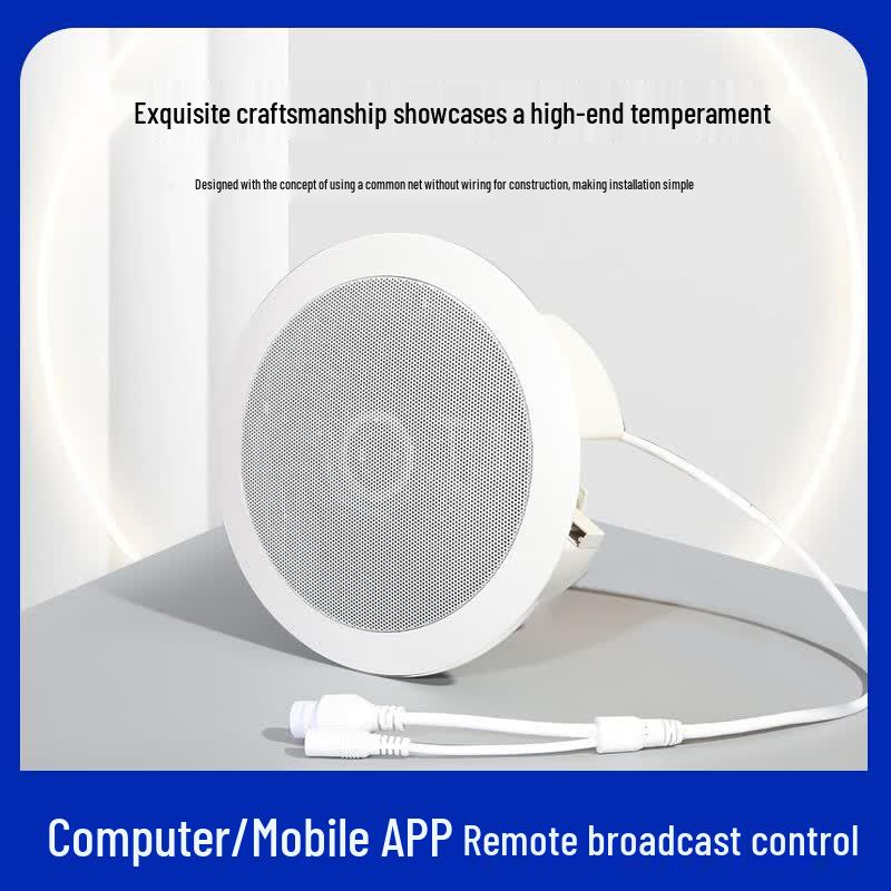 LPUWIP GK-9812A Network Coaxial Ceiling Speaker (CN version)