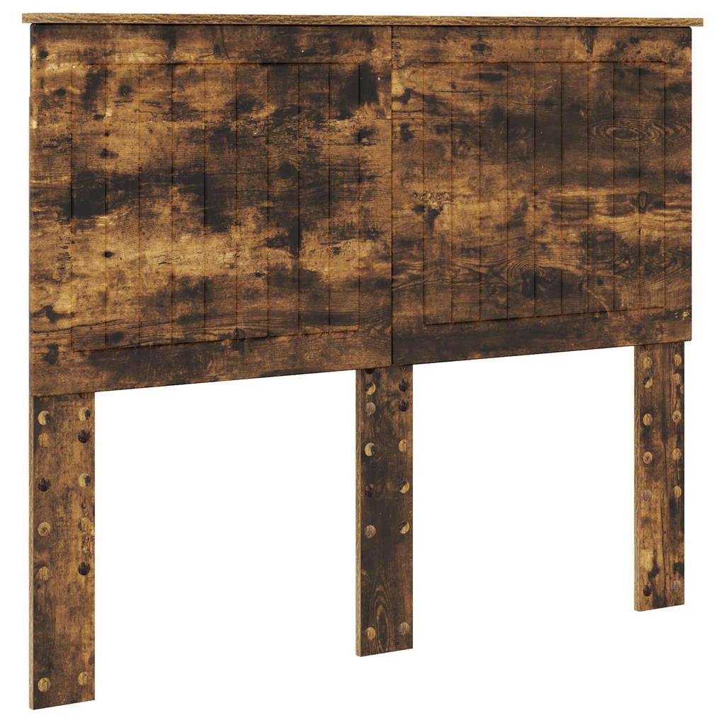 Bed Frame Smoked Oak 120 x 200 cm Solid Pine Wood