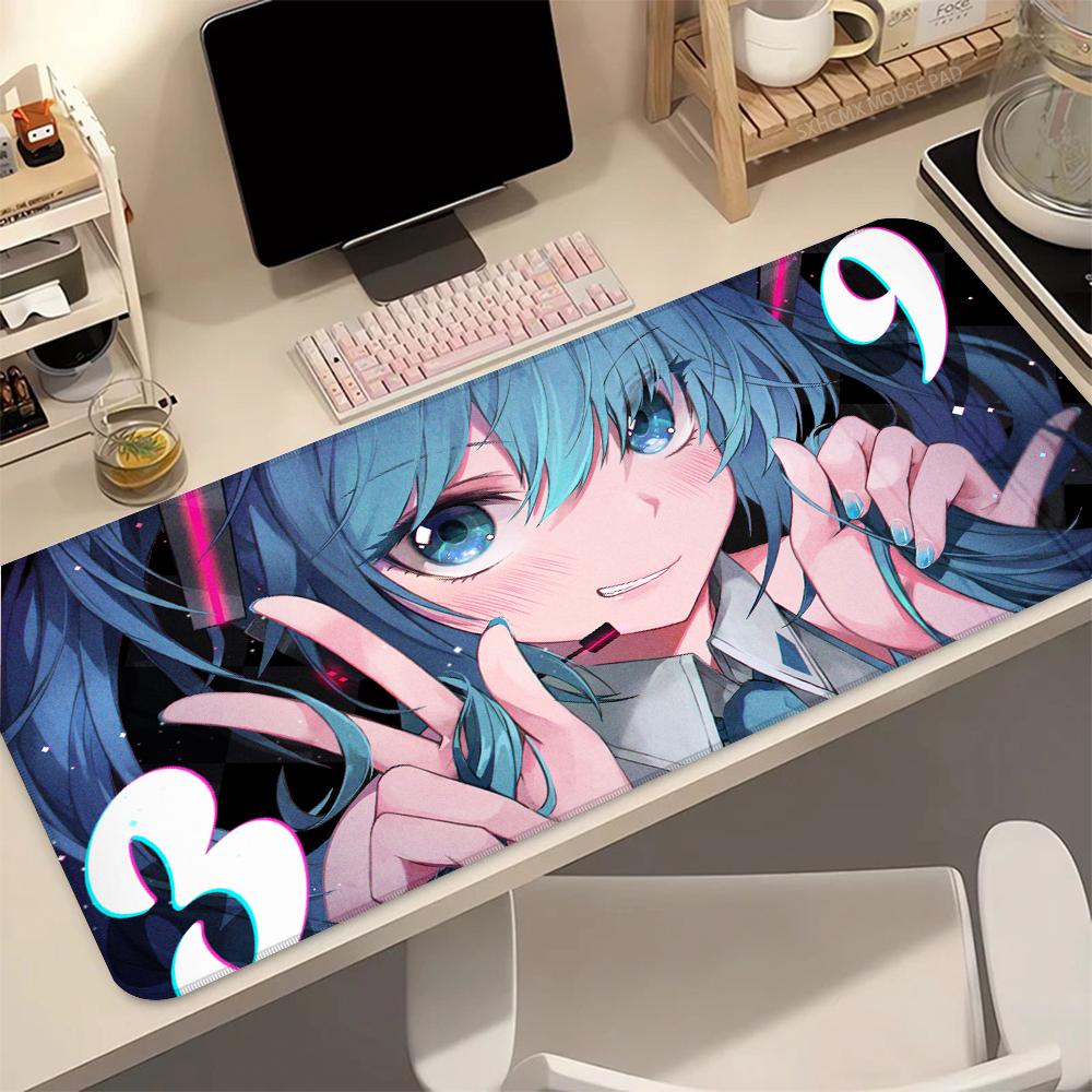Mouse Pad Hhatsunes Mmiku Gaming Mousepad PC Gamer x Cabinet Extended Desk Mat Laptop Anime Kawaii Girls Keyboard Rug
