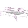 VidaXL Bed Frames Without Mattress Brown Oak 75x190cm Engineered Wood, Bedroom Furniture, Slatted Base, Single Bed, 861099