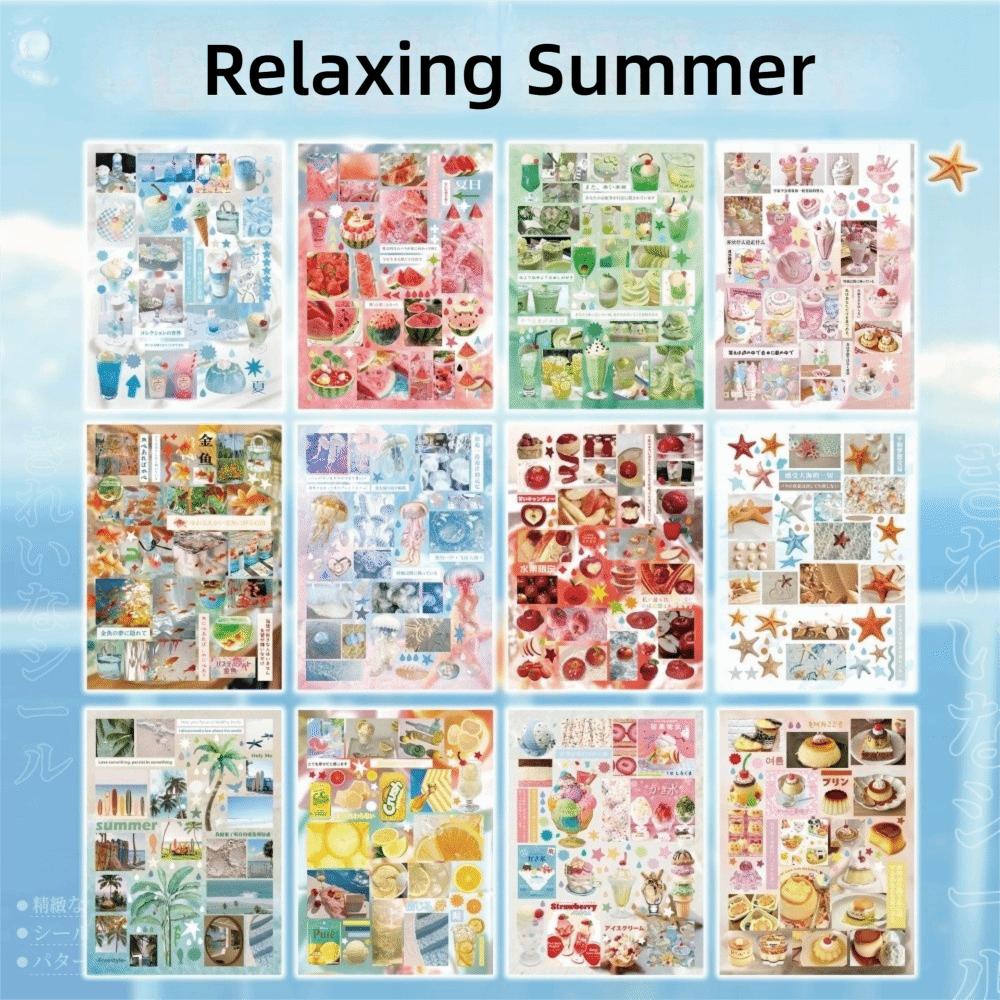 Collage Material 3D Sticker Book Cartoon Style Diary Sticker Phone Case Decoration