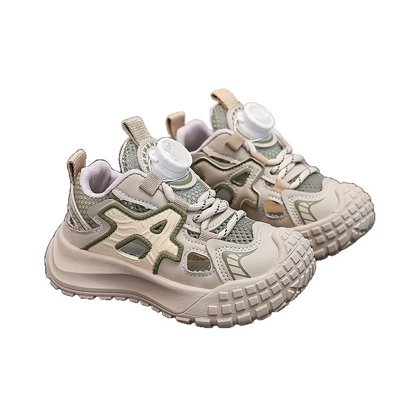 Boys Summer Sports Sandals Breathable Mesh Hollow Tire Sole Shoes for Big Kids Outdoor Beach Casual Footwear