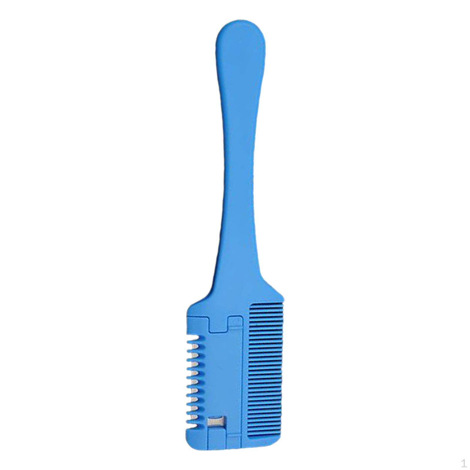 

Расческа для бритвы для укладки тонких стрижек с дополнительным триммером для бритв синий