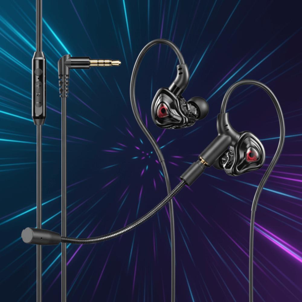 Dual Mic Wired Earphone in-Ear Earpiece Headset Stereo Wired Earbuds Wired Headset Listen To Music