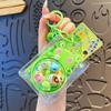Rotating Fishing Fishing Toy Keychain Anti Loss Car Key Ring Cartoon Bag Pendant  Birthday Gift