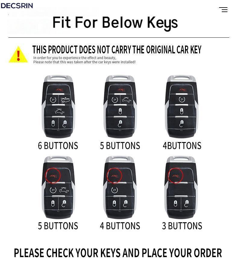 3/4/5/6 Buttons Car Remote Key Case Cover Shell Fob For Dodge RAM 1500 2500 3500 4500 5500 Pickup 2019 2020 2025 2025 Accessory