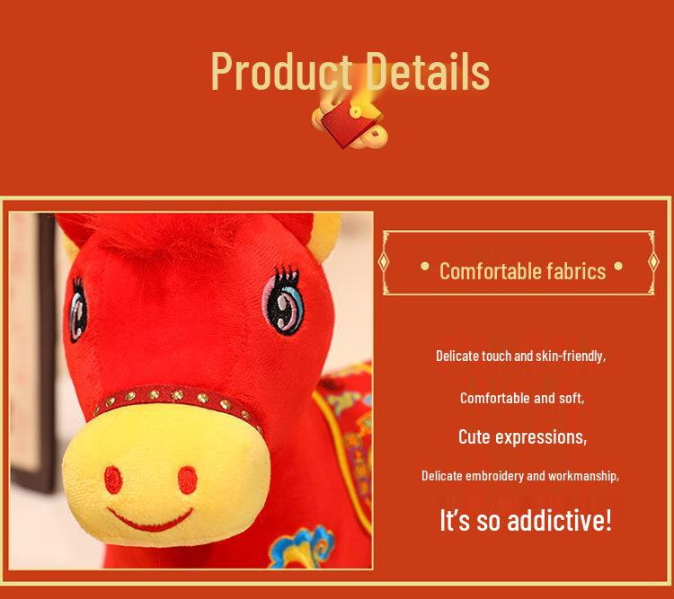 2026 Year of the Horse Zodiac Plush Doll Toy Ornament Decoration