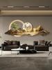 Modern luxury living room clock hanging painting home wall decoration LED wall lamp Nordic lobby bedroom visual atmosphere light