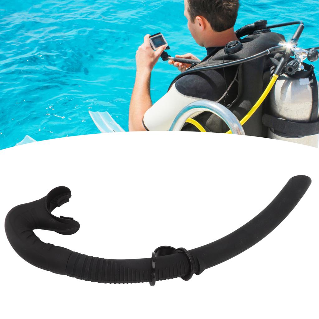 Diving Breathing Tube Foldable Soft Mouthpiece Silicone Freediving Snorkel for Spearfishing Swimming Snorkeling