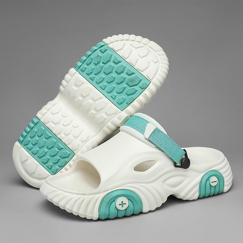 

Sandals men s summer wear non-slip thick-soled heightening outdoor driving dual-purpose sports beach slippers 36-37 білий