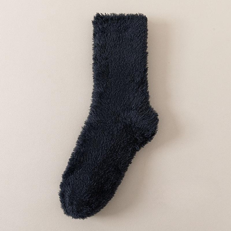 Autumn and Winter Coral Fleece Socks - Children's Thick and Warm Non-Fluffy Mid-Calf Socks with Fleece - Home Sleep Socks