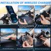 Universal Car Phone Holder With 15W Fast Wireless Charging Dashboard Vent Mount Auto-Sensing Clamp ABSMetal Slim Design