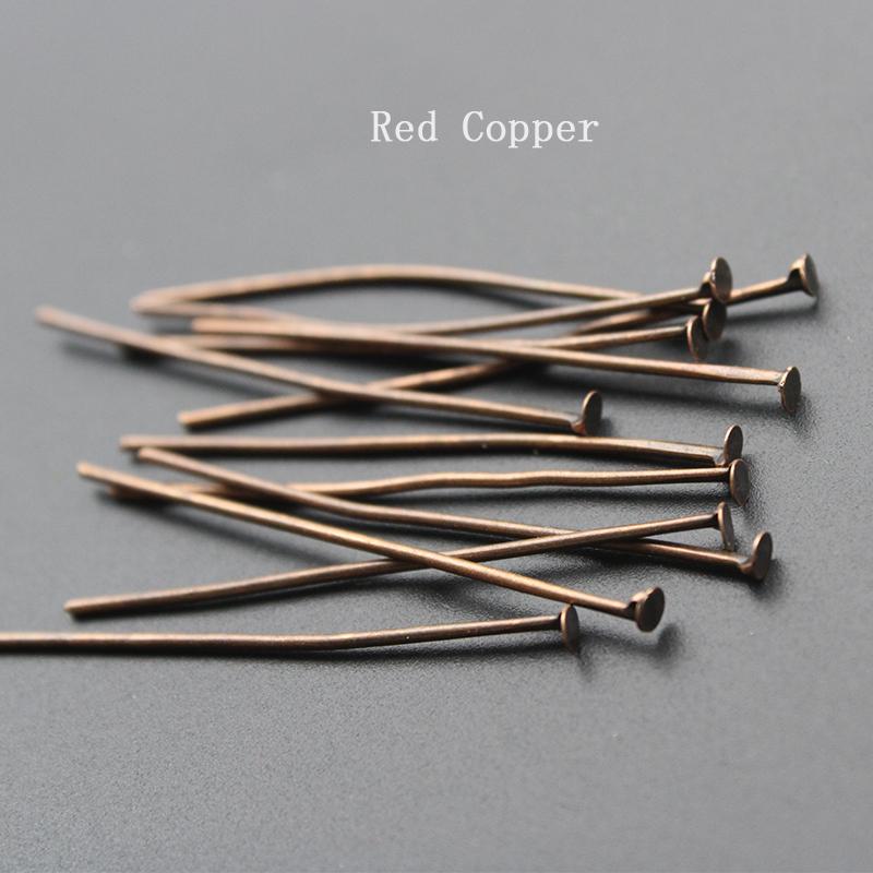 200pcs 15 25 30 40 50 70mm Length Silve Metal Flat Head Pin Headpin Needles for DIY Jewelry Making Findings Accessories Supplier