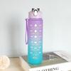 Gradient Water Bottle with Lanyard & Straw - 750ml, Drop-resistant, Food-grade Sports Plastic Cup