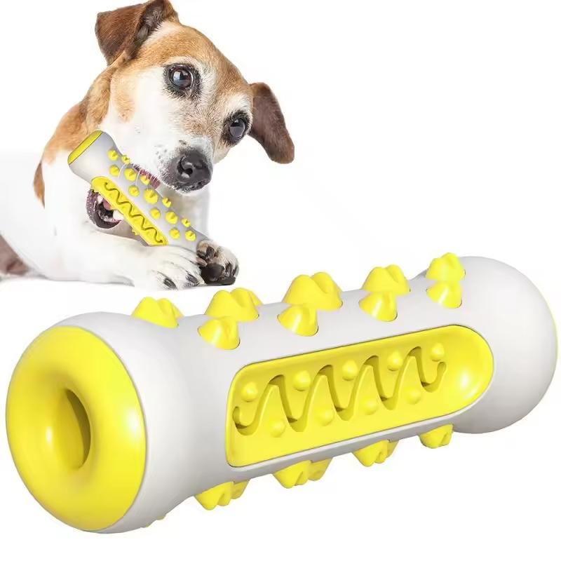 Dog Molar Chew Toy Stick Soft Silicone Toothbrush Interactive Puppy Toys for Small Medium Dog Tough Chewing Treat Dispensing Toy