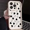Phone Case For iPhone 16 15 13 14 12 11 Pro Max 7 8 15 16 Plus XR X XS Max SE2022 Love Heart Print Matte Soft Shockproof Cover