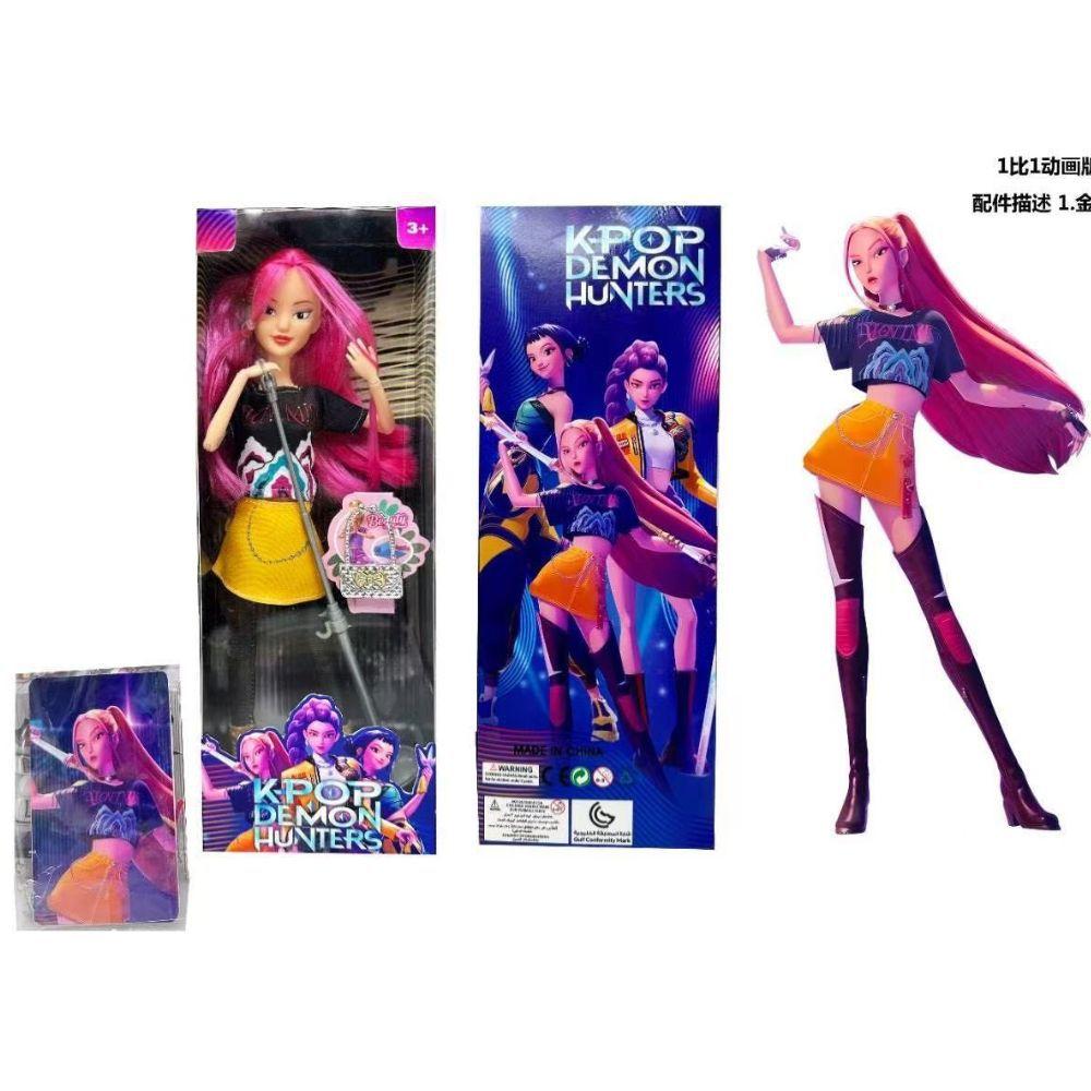 New  K-Pop Demon Hunters Anime Kpop Girl Group Cartoon Rumi Zoey Mira Action Figures  Figurines Model Dolls Gift