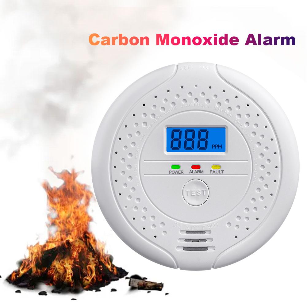 Display CO Alarm Detector Smoke Fire Sound Alarm Sensor Digital Carbon Monoxide Monitor Security-Protection System Smart Home