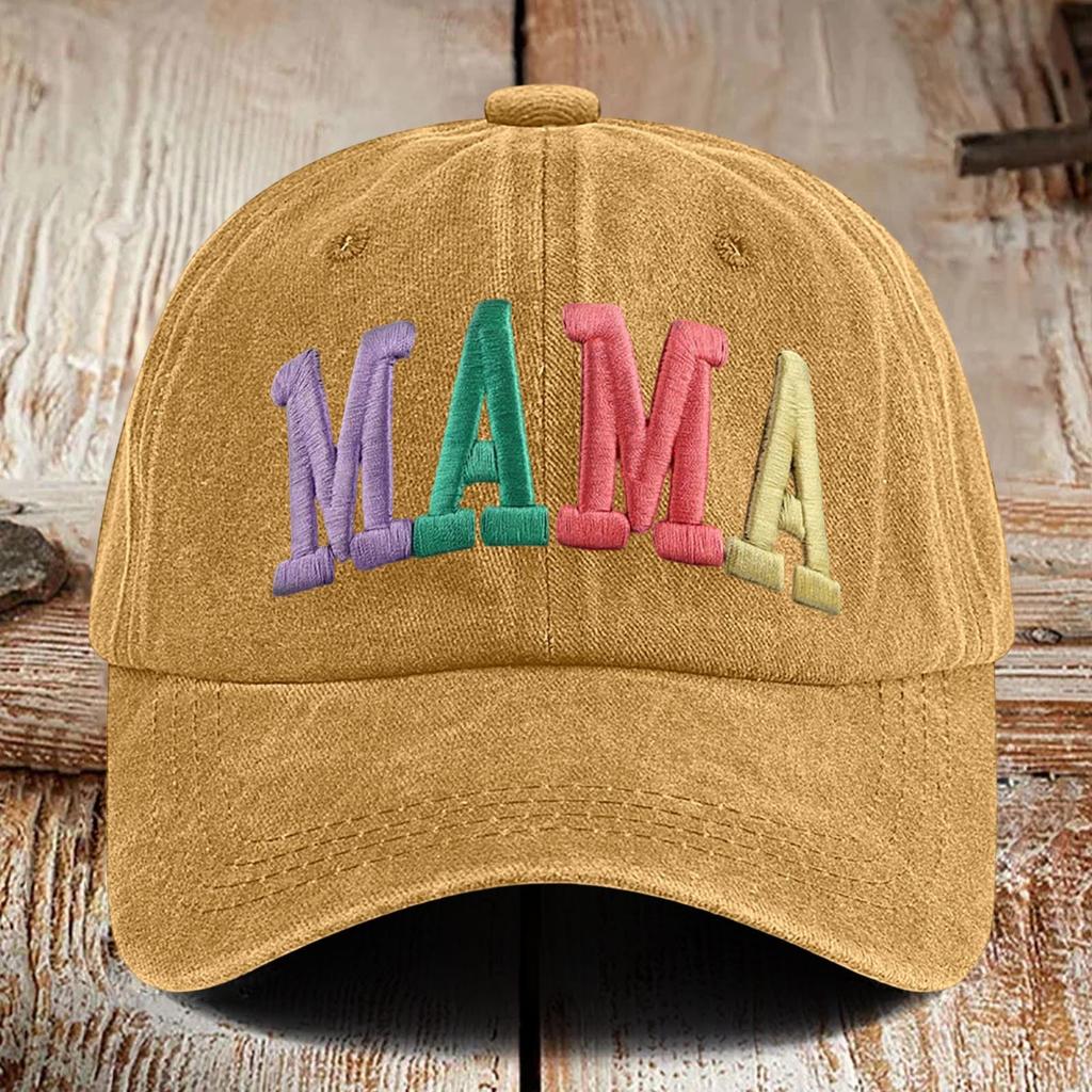 Washed Cotton Printed Hat For Vintage Baseball Cap And Soft Top Hat