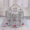 Étagère de rangement pour tasses en métal et en verre à 6 crochets Argent Porte-égouttoir pour tasses en verre Égouttoir à tasses pour la maison