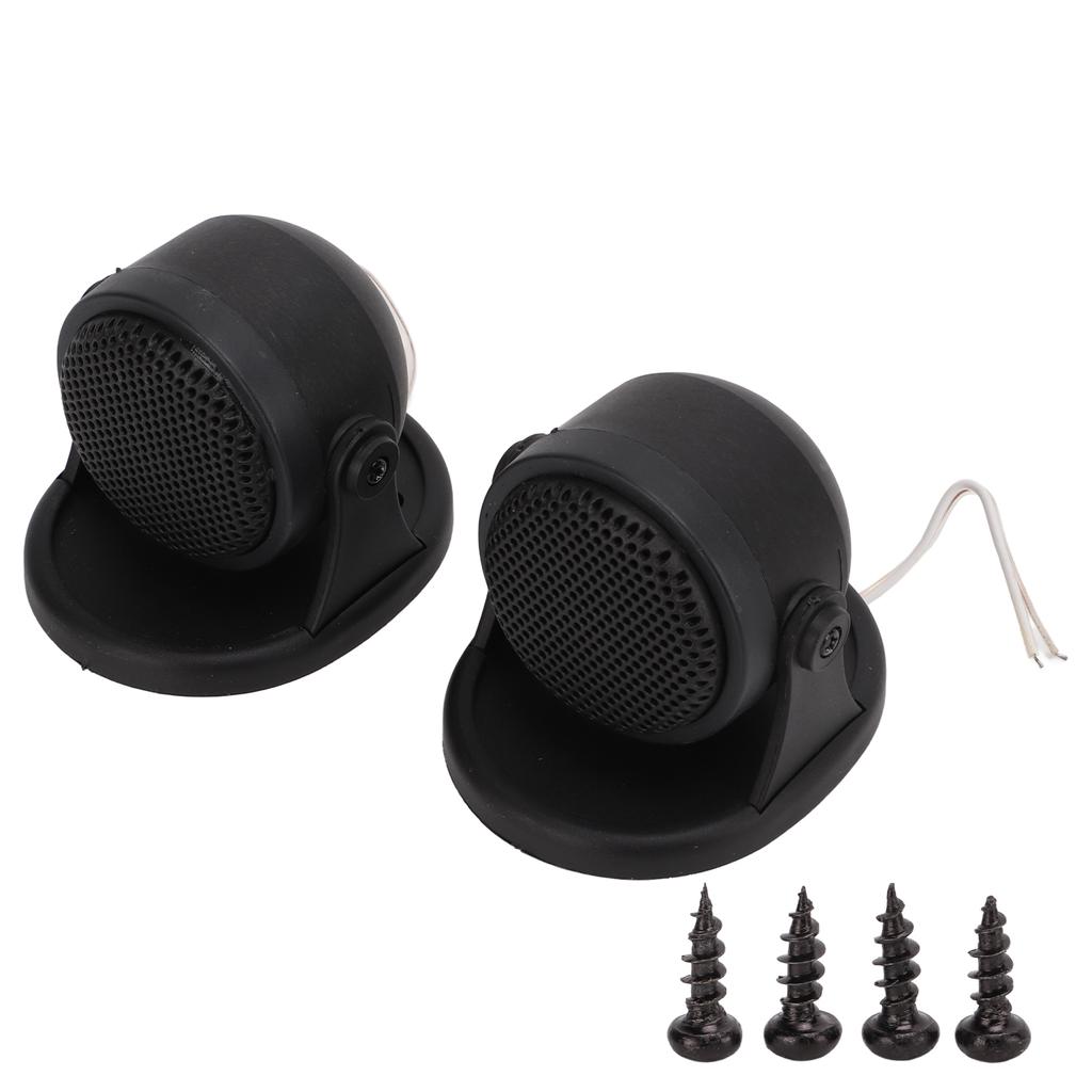 Pair Car Mini Tweeters Audio Speakers 101dB 5‑20KHz Silk Dome Black Universal with Screws