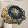 1pc Golden Mandala Themed Umbrella -Home Travel Portable Outdoor Accessories, Multi-functional Umbrella Gift081606
