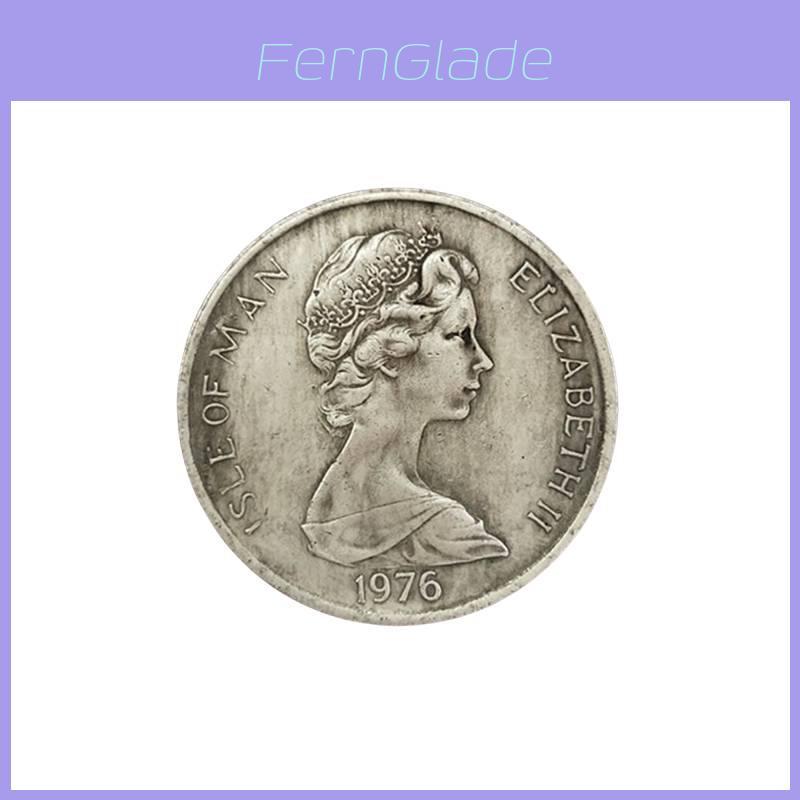 Elizabeth Ii Manx Silver Coin With Antique Finish For Collectors And Decor