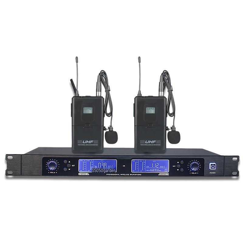 UHF Wireless Dual Microphone System for Home, Stage, and KTV Audio Equipment