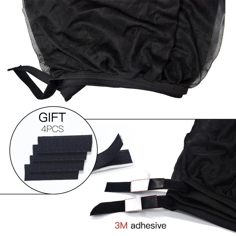 2PCS Universal Privacy Window Mest Mosquito Net Window UV Protect Side Window Sunshade Mesh Sun Visor Protection Car Accessories