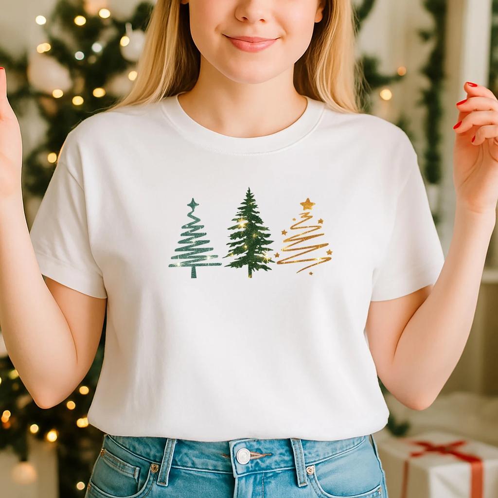 2025 Christmas unisex tshirt,Night before Christmas Family,Tree Fab 8 (CH)