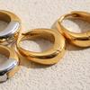 MamacitaPlay 316L Stainless Steel Mixed Color Hoop Earring 18K Gold Plated Waterproof Jewelry For Women Minimalist Earrings Gift