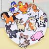 10Pcs 2D Flat Cute Pvc Fridge Magnets Cartoon Farm Animal Dishwasher Magnets With Kitten Puppy Bunny Fun Home/School/Party Decor