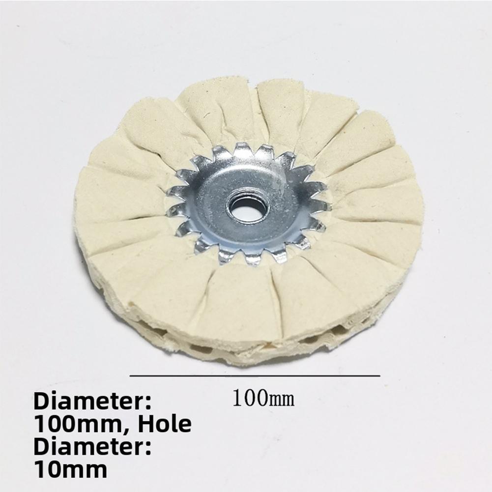 Cotton Buffing Disc Flap Polishing Wheel Cotton Abrasive Cloth Machine Compatible Quick Attach Polishing Wheel