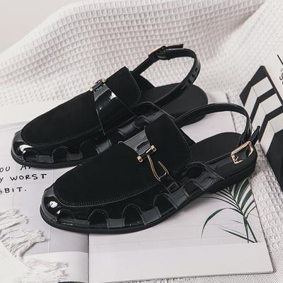 Mode Neuer Trend Herren Sandalen 2025 Sommer Atmungsaktives Leder Freizeit Sandalen Mode Flache Leichte Sandalen Business Schuhe für Herren