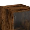 Highboard with Glass Door Smoked Oak 35 X 37 X 142 Cm