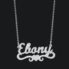 Custom Name Necklaces Women With Heart Personalized Nameplate Gold Tone Stainless Steel Blingbling Pendant Necklaces Jewelry Giveaway GiftTrendy
