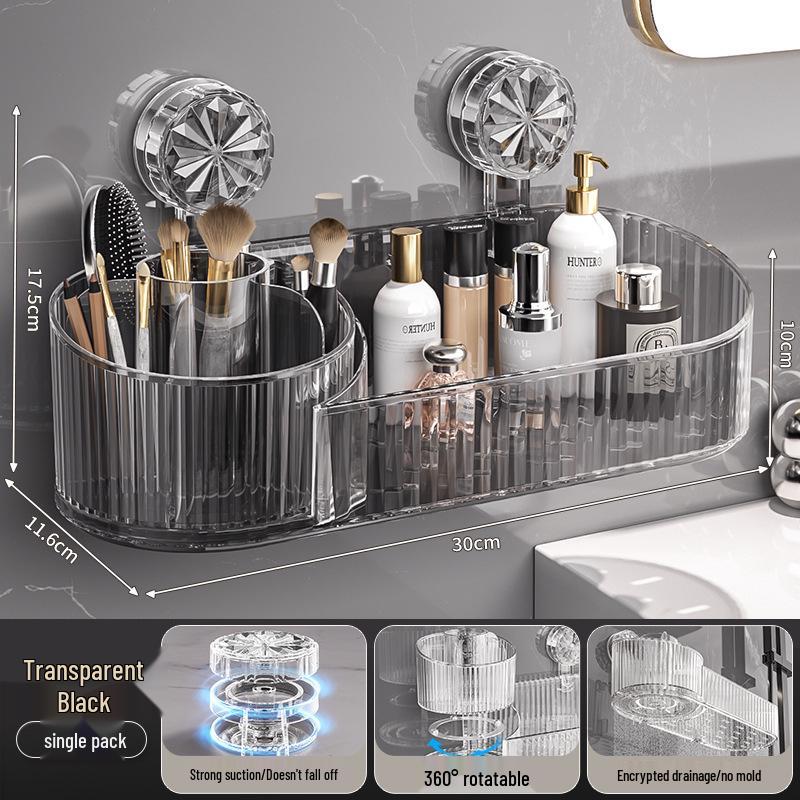 Punch-Free Suction Cup Bathroom Cosmetics Organizer