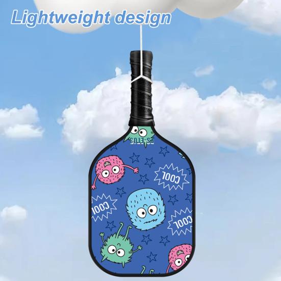 Copii Pickleball Paddle Cartoon Print Fibră de sticlă Ușoară Copii Pickleball Rachetă Pickleball Accesorii Cadou de aniversare